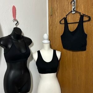 Mono B black sports bra 3 pc bundle size Medium